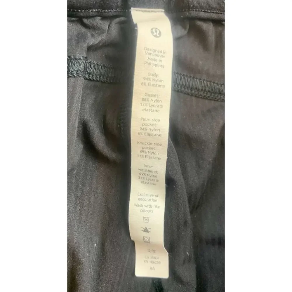Lululemon Women Pull‎ on Athletic Pants Black Size 6 Nylon Stretch Jogger